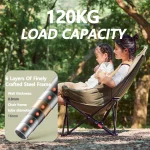 네이처하이크 휴식 의자, 캠핑 하이백, 초경량 접이식 의자, 야외 휴대용 하이킹 낚시 의자, 120 kg 하중 - 이미지 4