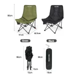 네이처하이크 휴식 의자, 캠핑 하이백, 초경량 접이식 의자, 야외 휴대용 하이킹 낚시 의자, 120 kg 하중 - 이미지 5