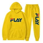 봄과 가을 신상 레터 프린트 벨벳 후디와 바지 세트 청년 남녀 패션 레저 스포츠 2피스 세트 - 이미지 3