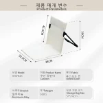 접이식 캠핑 의자 야외 가든 공원 싱글 레이지 의자 등바지형 쿠션 피크닉 캠핑 접이식 등받이 의자 비치 체어 - 이미지 2