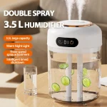 1PC 데스크탑 가습기 3.5L 대형 물 탱크 1-12 시간 타이머 기능 실내 가습을 위한 전 가구 가습기 - 이미지 5