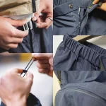 남성용 가을 겨울 캐주얼 스포츠 세트, 트랙수트, 조깅 세트, 100% 나일론 방수 반사 플라이트 재킷 및 바지 - 이미지 6