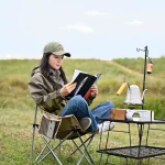 야외 접이식 문 의자 휴대용 의자 캠핑 의자 피크닉 장비 낚시 작은 말 의자 학생 스케치 - 이미지 5