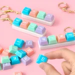 MBTI 키보드 키링 만들기 (4개) 열쇠 고리 장식, 자동차 펜던트, 어린이 장난감 선물, 신제품 - 이미지 5