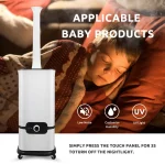 산업용 공기 초음파 가습기, 상업용 슈퍼마켓 야채 미스트 메이커, 안개 스프레이 가습기, 음소거, 16L, 100-240V - 이미지 2