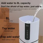 8L 초대형 용량 바닥 가습기 무소음 초음파 지능형 일정 습도 아기방/침실/사무실용 - 이미지 4