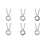 링형 큐빅 펜던트 목걸이 팬던트목걸이 사랑 목걸이 남자 펜던트 목걸이 - 이미지 5