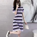 스타일아유 봄여름 위한 세련된 반팔 백협 미니 니트 드레스 여성의류 OP1852 - 이미지 5