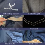 남성용 가을 겨울 캐주얼 스포츠 세트, 트랙수트, 조깅 세트, 100% 나일론 방수 반사 플라이트 재킷 및 바지 - 이미지 4