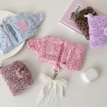 겨울 INS 패션 레오파드 프린트 플러시 스냅 지갑 카드 가방 귀여운 일본 소녀 펜던트 동전 지갑 잔돈 보관 가방 - 이미지 6