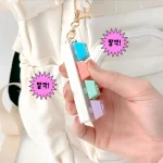 MBTI 키보드 키링 만들기 (4개) 열쇠 고리 장식, 자동차 펜던트, 어린이 장난감 선물, 신제품 - 이미지 3