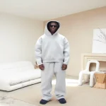 남성 캐주얼 스웨트셔츠 세트 편안한 스트릿웨어 스타일 투피스 남성용 의상 - 이미지 2