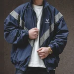 남성용 가을 겨울 캐주얼 스포츠 세트, 트랙수트, 조깅 세트, 100% 나일론 방수 반사 플라이트 재킷 및 바지 - 이미지 2