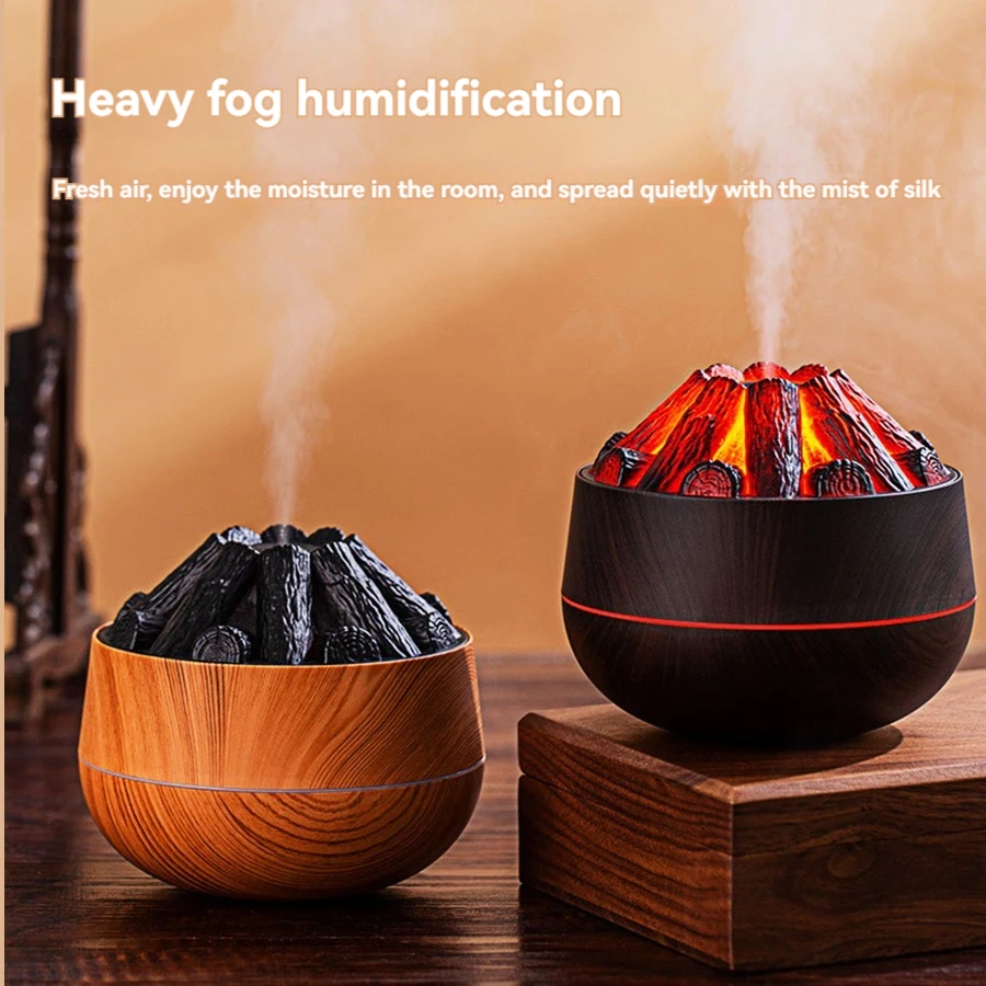 kf-Scb8e281820d442cd822d2a9c92473e356 플리커플레임 프로 4D 가습기 - 아로마 크로모테라피 기능이 있는 초현실적인 홀로그램 화로 - 이미지 1