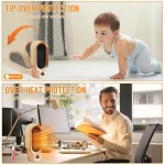 신형 고출력 유럽 및 미국 표준 데스크탑 히터 세라믹 PTC 가정용 발난로 전기 히터 - 이미지 4