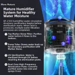 앱 제어 기능이 있는 18L 스마트 WiFi 가습기, 초저소음, 자동 습도 조절, 대형 공간 적용, 가정/사무실용 타이머 - 이미지 6