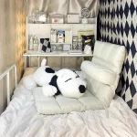 게으름뱅이 소파 다다미 1인용 소파 의자 침대 등받이 의자 기숙사 의자 접이식 컴퓨터 리클라이너 - 이미지 2