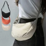 여성용 미니 크로스백 방수 슬링백 남성용 만두백 여행 학생용 핸드폰 보조 가방 여성 반달 남성 여행용 가방 - 이미지 2