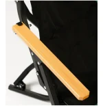 야외 접이식 의자 휴대용 편안한 알루미늄 합금 등받이 나무 팔 낚시 해변 여행 정원 파티오 캠핑 의자 - 이미지 5