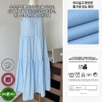 스타일아유 여성 체크 패턴 롱 A라인 슬리브리스 드레스 루즈핏 여름 나시원피스 휴양지룩 OP2290 - 이미지 2