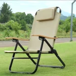 접이식 하이 백 안락 의자 의자 휴대용 조절 가능한 사무실 낮잠 의자 가정용 경량 라운지 침대 간편한 보관 소파 - 이미지 3